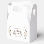 ボヘミアンワイルドフラワーの水彩画 ブライダルシャワー ガブル フェイバーボックス (オープン)