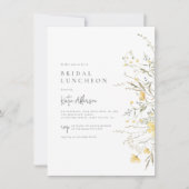 ボヘミアンワイルドフラワーエレガントブライダルシャワー写真 招待状 (正面)