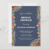ボヘミアンワイルドフラワーガーデンボホシックブライダルシャワー 招待状 (正面)