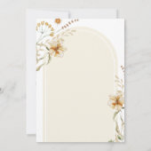 ボヘミアンワイルドフラワーズ アーチ ブライダルシャワー サンキューカード (裏面)