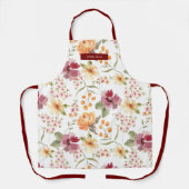 ボヘミアンワイルドフラワーフローラグレースシックトレンディー エプロン (正面)