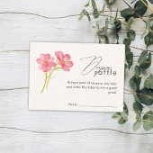 ボヘミアンワイルドフラワーフローラベビーシャワー エンクロージャーカード