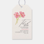 ボヘミアンワイルドフラワーフローラベビーシャワー ギフトタグ (裏面)