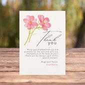 ボヘミアンワイルドフラワーフローラベビーシャワー サンキューカード