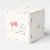 ボヘミアンワイルドフラワーフローラベビーシャワー フェイバーボックス (正面サイド)