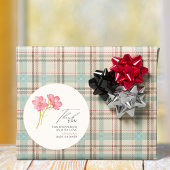 ボヘミアンワイルドフラワーフローラベビーシャワー ラウンドシール