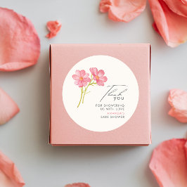 ボヘミアンワイルドフラワーフローラベビーシャワー ラウンドシール