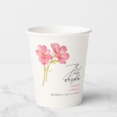 ボヘミアンワイルドフラワーフローラベビーシャワー 紙コップ (裏面)