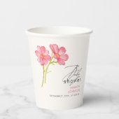 ボヘミアンワイルドフラワーフローラベビーシャワー 紙コップ (正面)