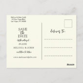 ボヘミアンワイルドフラワーフローラ日付を保存 ポストカード (裏面)