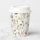 ボヘミアンワイルドフラワーブライダルシャワー 紙コップ (裏面)