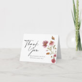 ボヘミアンワイルドフラワー感謝カード サンキューカード (正面)