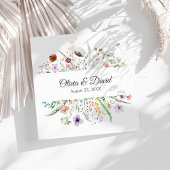 ボヘミアンワイルドフラワー結婚の牧草地のナプキン スタンダードランチョンナプキン