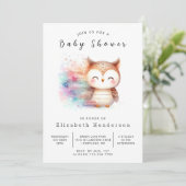 ボヘミアンワーズ オウル ベイビー シャワー 招待状 (スタンド正面)