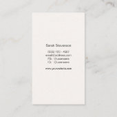 ボヘミアンヴィンテージバタフライウィング自然 名刺 (裏面)