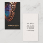 ボヘミアンヴィンテージバタフライウィング自然 名刺 (正面/裏面)