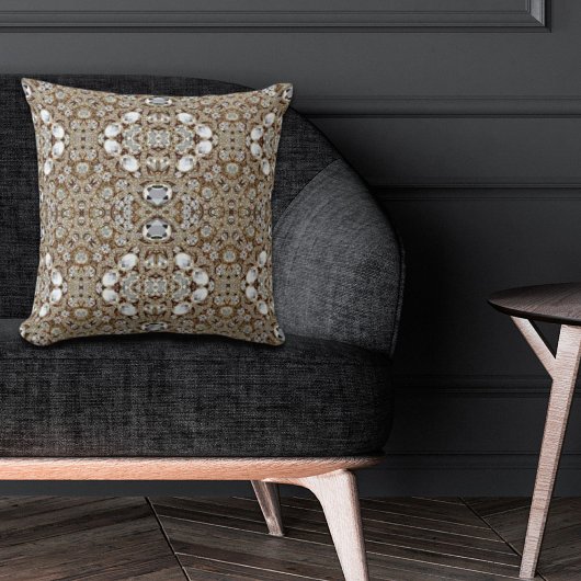 ボヘミアンヴィンテージファッション銀黒及び金ゴールド クッション