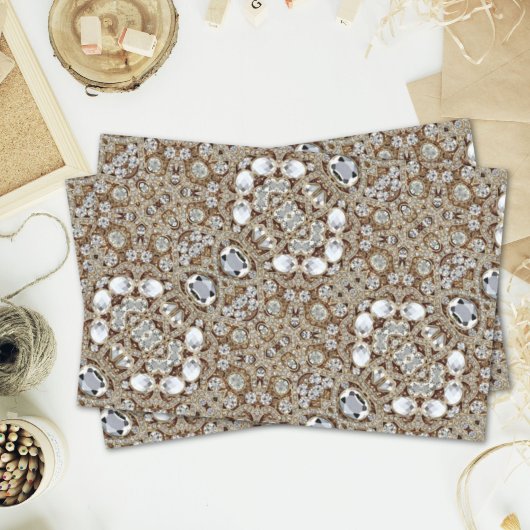 ボヘミアンヴィンテージファッション銀黒及び金ゴールド 薄葉紙