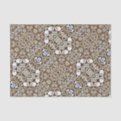 ボヘミアンヴィンテージファッション銀黒及び金ゴールド 薄葉紙 (正面)