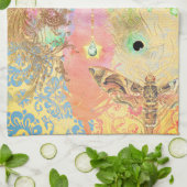 ボヘミアンヴィンテージユニークアートヒッパイパステルwhimsica キッチンタオル (折り畳み)