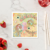 ボヘミアンヴィンテージユニークアートヒッパイパステルwhimsica スタンダードカクテルナプキン (インサイチュ)