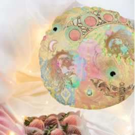 ボヘミアンヴィンテージユニークアートヒッパイパステルwhimsica ラウンドクッション