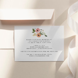 ボヘミアンヴィンテージ結婚フローラの詳細カード 招待状