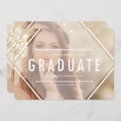 ボヘミアン三角形 | 写真の卒業発表 招待状 (正面/裏面)