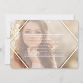 ボヘミアン三角形 | 写真の卒業発表 招待状 (裏面)