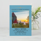 ボヘミアン中世フォト結婚式招待状 招待状 (スタンド正面)