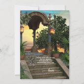 ボヘミアン中世フォト結婚式招待状 招待状 (裏面)