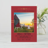 ボヘミアン中世フォト結婚式招待状 招待状 (スタンド正面)