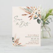 ボヘミアン乾燥フローラ緑化保存日 招待状 (スタンド正面)