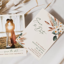 ボヘミアン乾燥フローラ緑化保存日 招待状