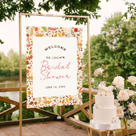 ボヘミアン乾素朴乾秋秋ブライダルシャワー ポスター