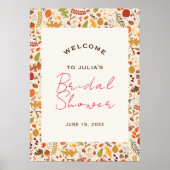 ボヘミアン乾素朴乾秋秋ブライダルシャワー ポスター (正面)