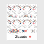 ボヘミアン交差矢印とハートプランナーシート シール (シート)