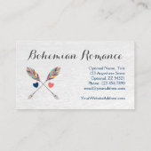 ボヘミアン交差素朴矢印オンウッドボホシック 名刺 (裏面)