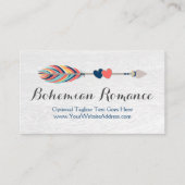 ボヘミアン交差素朴矢印オンウッドボホシック 名刺 (正面)