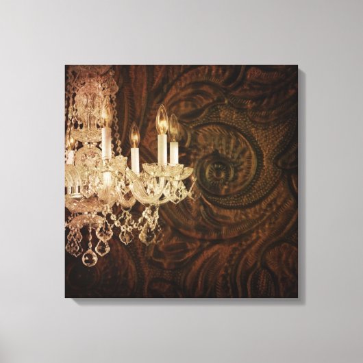 ボヘミアン初期のウエスタンカントリーシャンデリア キャンバスプリント (正面)