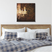 ボヘミアン初期のウエスタンカントリーシャンデリア キャンバスプリント (インサイチュ (寝室))