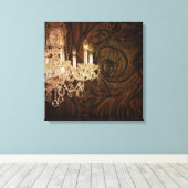 ボヘミアン初期のウエスタンカントリーシャンデリア キャンバスプリント (インサイチュ (ウッドフロア))