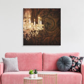 ボヘミアン初期のウエスタンカントリーシャンデリア キャンバスプリント (インサイチュ (リビング))