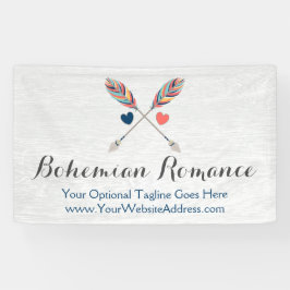 ボヘミアン十字素朴矢印オンウッドボホーチック 横断幕