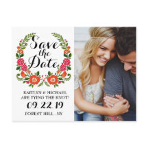 ボヘミアン夏の写真結婚式の日付を保存