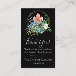 ボヘミアン多肉性の花ブーケありがとう 名刺