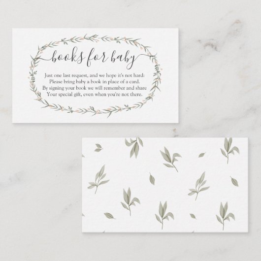 ボヘミアン女の子の本の代わりに、ベビー挿入のための本 エンクロージャーカード (正面/裏面)