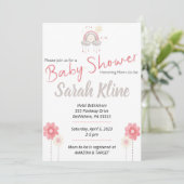 ボヘミアン女の子の赤ん坊シャワー招待、ボホ 招待状 (スタンド正面)