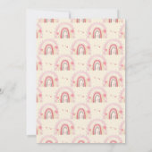 ボヘミアン女の子の赤ん坊シャワー招待、ボホ 招待状 (裏面)