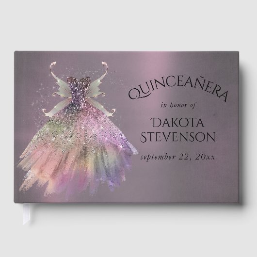 ボヘミアン妖精ボールのガウン | 抑えグラデーションたワインシーン ゲストブック (正面)